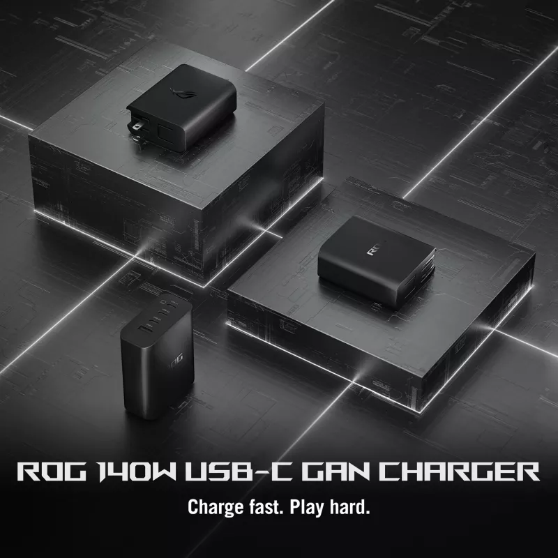 ASUS ROG 140W USB-C GaN Universal Czarny AC Fast charging Indoor