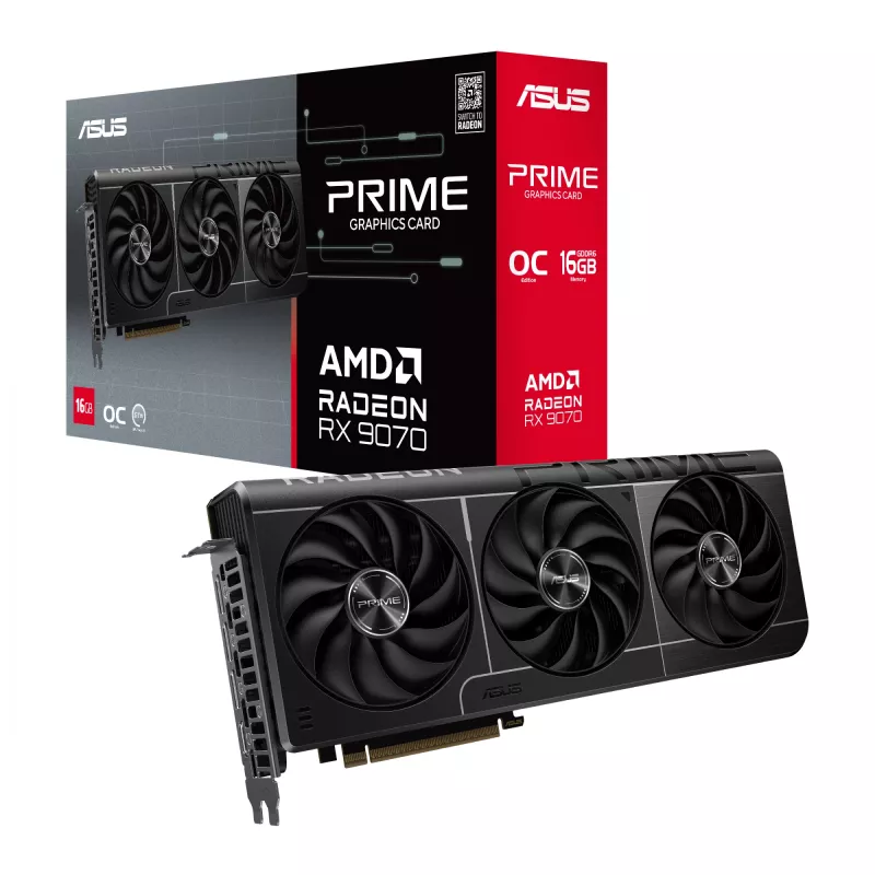Karta graficzna ASUS Radeon RX 9070 16 GB GDDR6 PCIe 5.0, 256-bit, 3xDP 1xHDMI, 312 mm, 2.5-slot, edycja OC