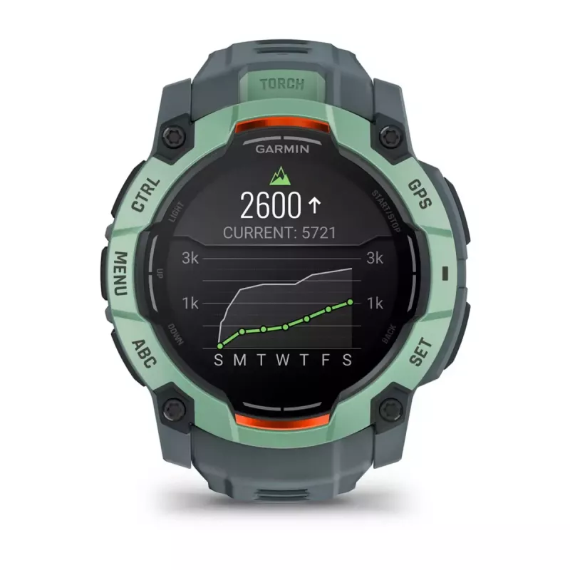 Smartwatch GARMIN Instinct 3 AMOLED — koperta 50 mm, AMOLED 1,3 cala, GPS/GLONASS/Galileo, 10 ATM, bateria 24 dni