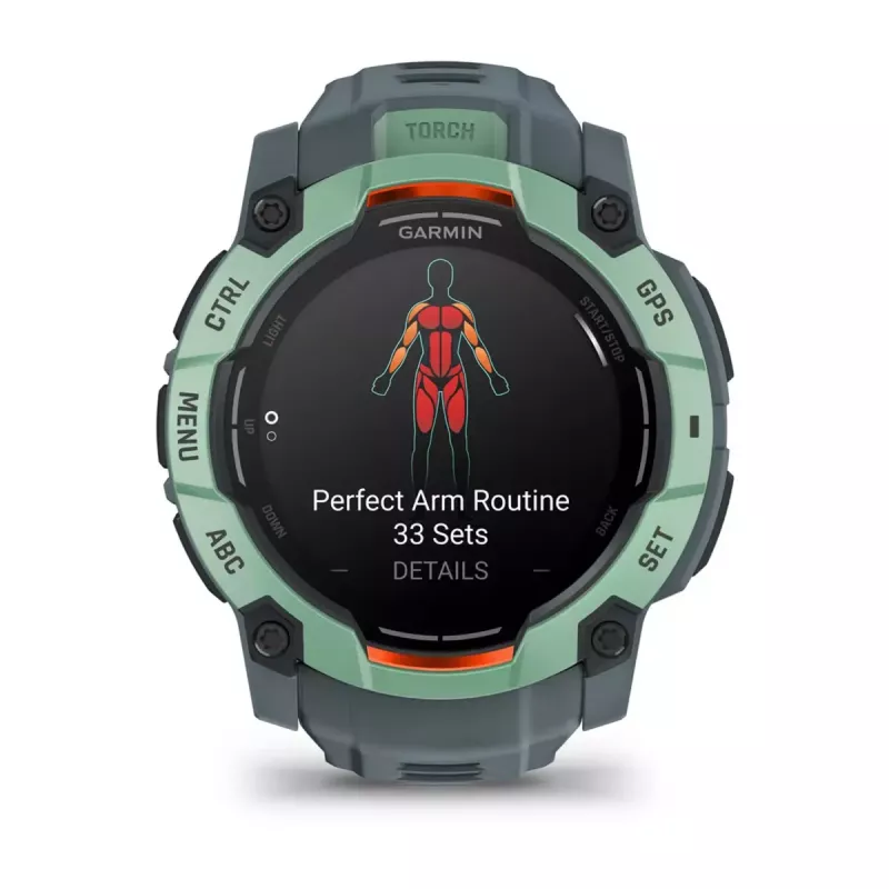 Smartwatch GARMIN Instinct 3 AMOLED — koperta 50 mm, AMOLED 1,3 cala, GPS/GLONASS/Galileo, 10 ATM, bateria 24 dni