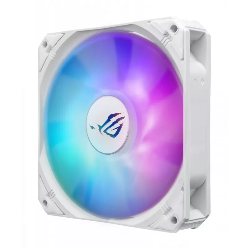 Chłodzenie cieczą typu All-in-one ASUS ROG Strix LC III 360 ARGB biały Edition — radiator 360 mm, 3 wentylatory 120 mm, blok wodny LCD, PWM