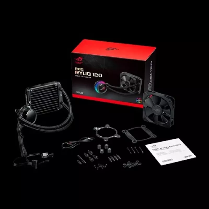 ASUS ROG RYUO 120 Procesor Chłodzenie cieczą typu All-in-one 12 cm Czarny 1 szt.