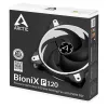 ARCTIC BioniX P120 (Biały) – Zoptymalizowany pod kątem ciśnienia statycznego wentylator 120 mm do gier z PWM PST