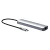 Manhattan USB-C Dock/Hub z czytnikiem kart, Porty (x5): Ethernet, HDMI, USB-A (x2) i USB-C, z Power Delivery (PD) 100 W - wymaga zewnętrznej ładowarki USB-C (nie dołączona). Zasilany przez USB (nie wymaga zewnętrznego zasilacza), gdy PD nie jest używane