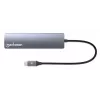 Manhattan USB-C Dock/Hub z czytnikiem kart, Porty (x5): Ethernet, HDMI, USB-A (x2) i USB-C, z Power Delivery (PD) 100 W - wymaga zewnętrznej ładowarki USB-C (nie dołączona). Zasilany przez USB (nie wymaga zewnętrznego zasilacza), gdy PD nie jest używane
