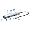 Manhattan USB-C Dock/Hub z czytnikiem kart, Porty (x5): Ethernet, HDMI, USB-A (x2) i USB-C, z Power Delivery (PD) 100 W - wymaga zewnętrznej ładowarki USB-C (nie dołączona). Zasilany przez USB (nie wymaga zewnętrznego zasilacza), gdy PD nie jest używane