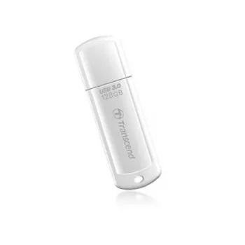 TRANSCEND Jetflash 730 - 128GB Pendrive USB - USB 3.0 - Biały