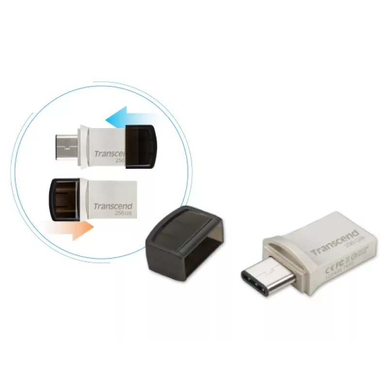 TRANSCEND Jetflash 890 - 256GB USB Stick - USB 3.1 / Typ C