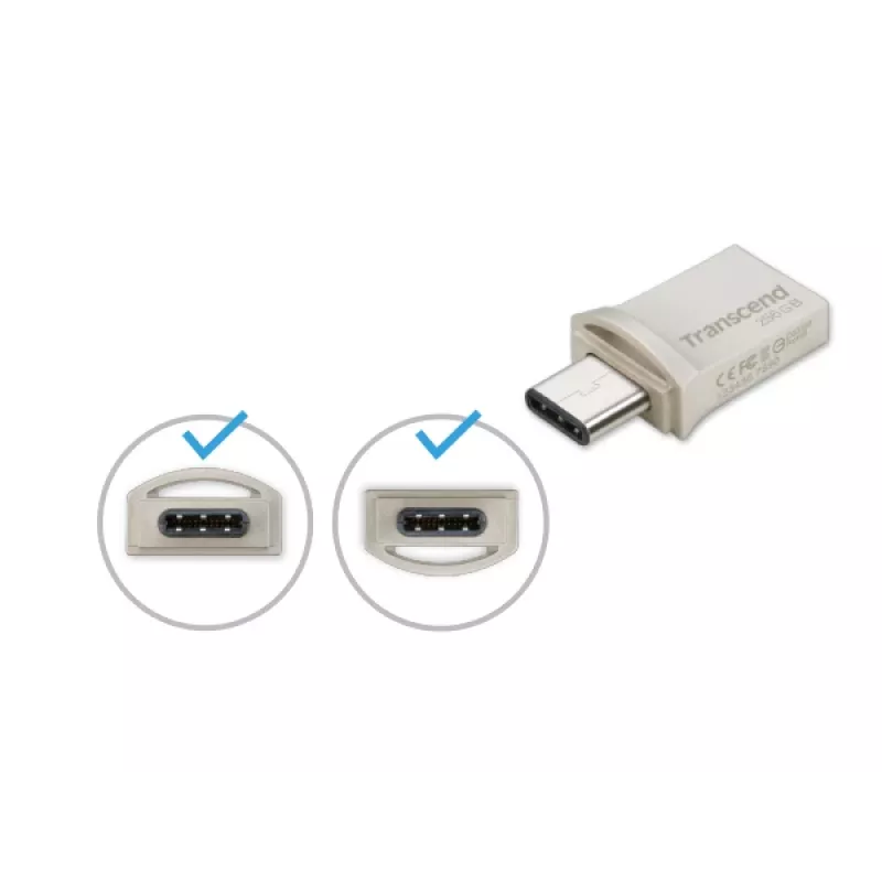 TRANSCEND Jetflash 890 - 256GB USB Stick - USB 3.1 / Typ C