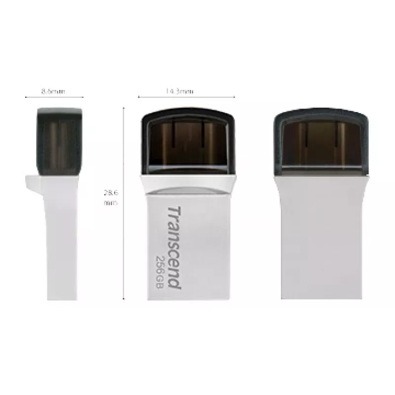 TRANSCEND Jetflash 890 - 256GB USB Stick - USB 3.1 / Typ C