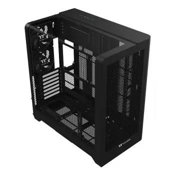 Obudowa PC Thermaltake View 390 Air Midi Tower — czarna, obsługuje zasilacze PS2, dyski HDD 3,5 cala, dyski SSD 2,5 cala, przednie wentylatory do 200 mm