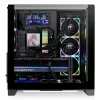Obudowa PC Thermaltake View 390 Air Midi Tower — czarna, obsługuje zasilacze PS2, dyski HDD 3,5 cala, dyski SSD 2,5 cala, przednie wentylatory do 200 mm