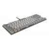 Mechaniczna klawiatura Tenkeyless Cherry KC 500 MX LP TKL — QWERTZ niemiecki, USB, 88 klawiszy, szary