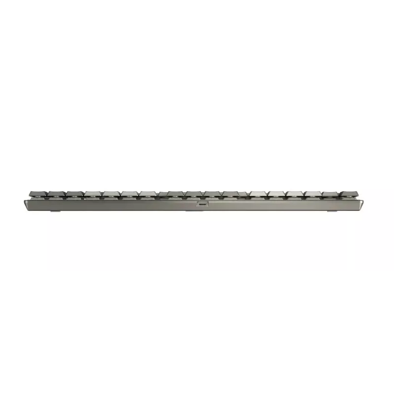Mechaniczna klawiatura Tenkeyless Cherry KC 500 MX LP TKL — QWERTZ niemiecki, USB, 88 klawiszy, szary