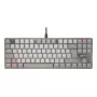 Mechaniczna klawiatura Tenkeyless Cherry KC 500 MX LP TKL — QWERTZ niemiecki, USB, 88 klawiszy, szary