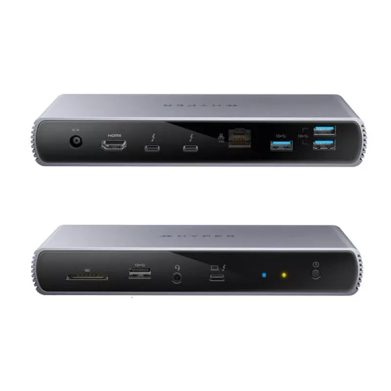 Targus HDTB4D-EUZ stacja dokująca/replikator portów Thunderbolt 4 Szary