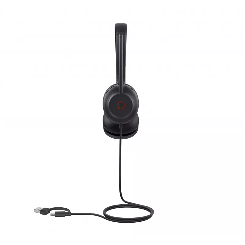 Zestaw słuchawkowy Yealink UH35 Dual UC USB-C/A, przewodowy, 20 - 20000 Hz, rozmowy/muzyka, 139,5 g, słuchawki, czarny