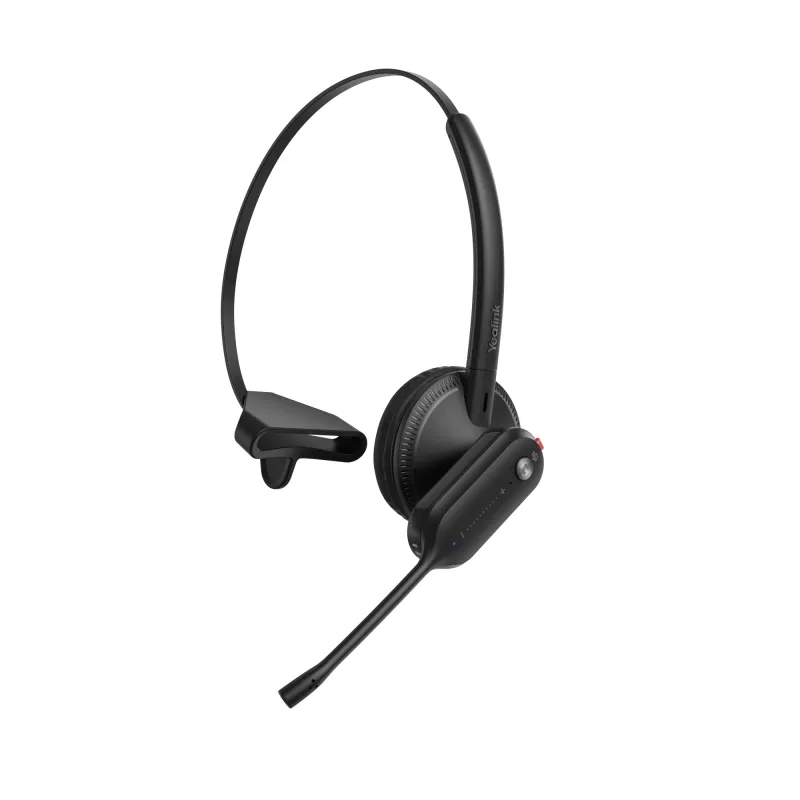 Yealink WH63 E2 Teams Headset, Bezprzewodowy, Rozmowy/Muzyka, 16 g, Słuchawki, Czarny