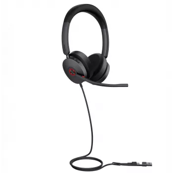 Yealink UH48 Dual Teams USB-C/A zestaw słuchawkowy, przewodowy, połączenia/muzyka, 20–20000 Hz, 169 g, zestaw słuchawkowy, czarny
