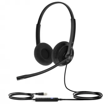 Yealink UH34 Lite Dual Teams Headset, przewodowy, 20 - 20000 Hz, biuro/centrum obsługi telefonicznej, 110 g, zestaw słuchawkowy, czarny