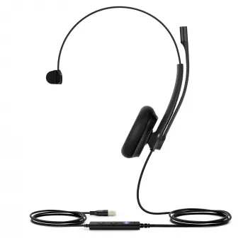 Yealink UH34 Lite Mono Teams Headset, przewodowy, 20–20000 Hz, biuro/centrum obsługi telefonicznej, 84 g, zestaw słuchawkowy, czarny