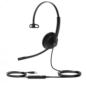 Yealink UH34 Lite Mono Teams Headset, przewodowy, 20–20000 Hz, biuro/centrum obsługi telefonicznej, 84 g, zestaw słuchawkowy, czarny