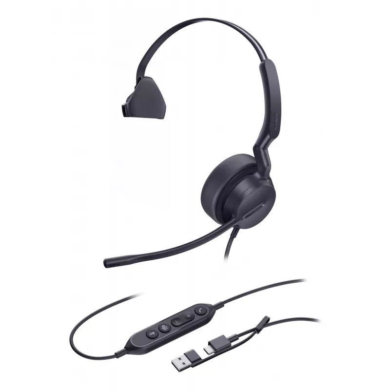 Yealink UH42 Mono Teams USB-C/A Headset, Wired, Calls/Music, 20 - 20000 Hz, 116 g, Headset, Czarny