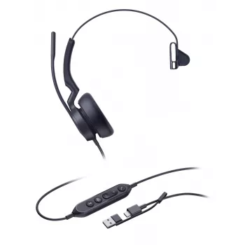 Yealink UH46 Mono Teams USB-C/A Headset, Wired, 20 - 20000 Hz, Office/Call center, 127 g, Headset, Czarny