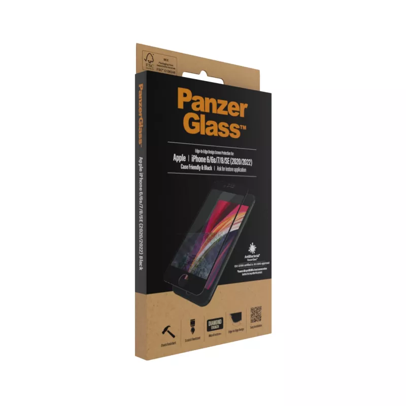 PanzerGlass ® szkło ochronne iPhone 8 | 7 | 6s | 6 | SE (2020/2022) | Edge-to-Edge