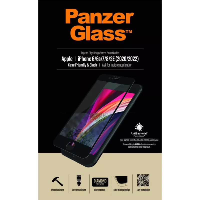 PanzerGlass ® szkło ochronne iPhone 8 | 7 | 6s | 6 | SE (2020/2022) | Edge-to-Edge