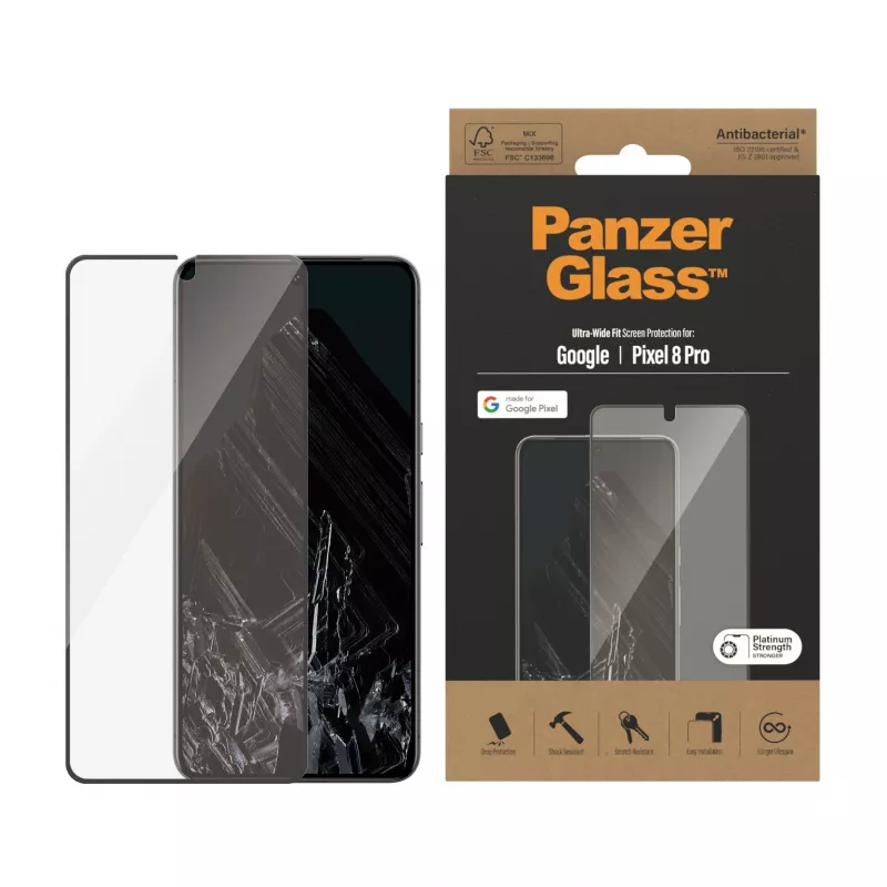 PanzerGlass ® szkło hartowane Google Pixel 8 Pro | Ultra-Wide Fit