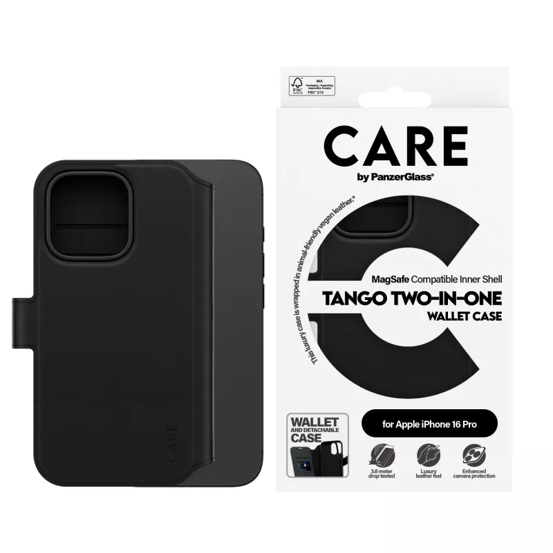 PanzerGlass CARE™ by ® Tango 2-in-1 Wallet Case w. MagSafe iPhone 16 Pro