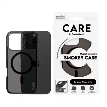 Cover PanzerGlass CARE by Flagship Case Urban Combat Smokey w. Czarny MagSafe iPhone '24 6.3 inch Pro