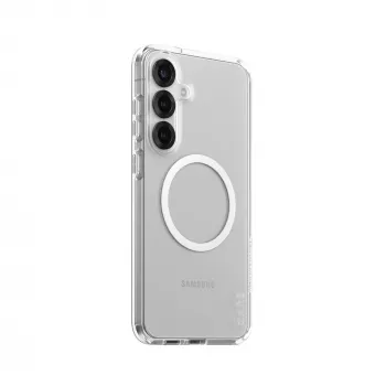 Etui PanzerGlass CARE™ by ® Urban Combat, przezroczyste, z białym, kompatybilne z Qi, Samsung Galaxy S25+