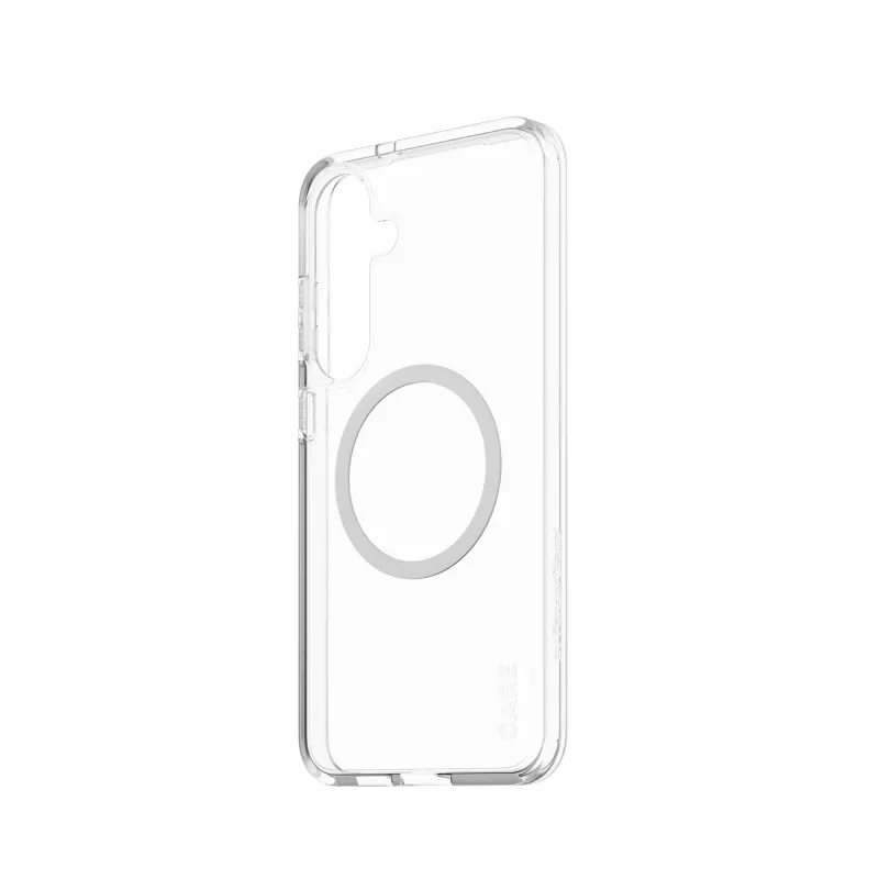 Etui PanzerGlass CARE™ by ® Urban Combat, przezroczyste, z białym, kompatybilne z Qi, Samsung Galaxy S25+