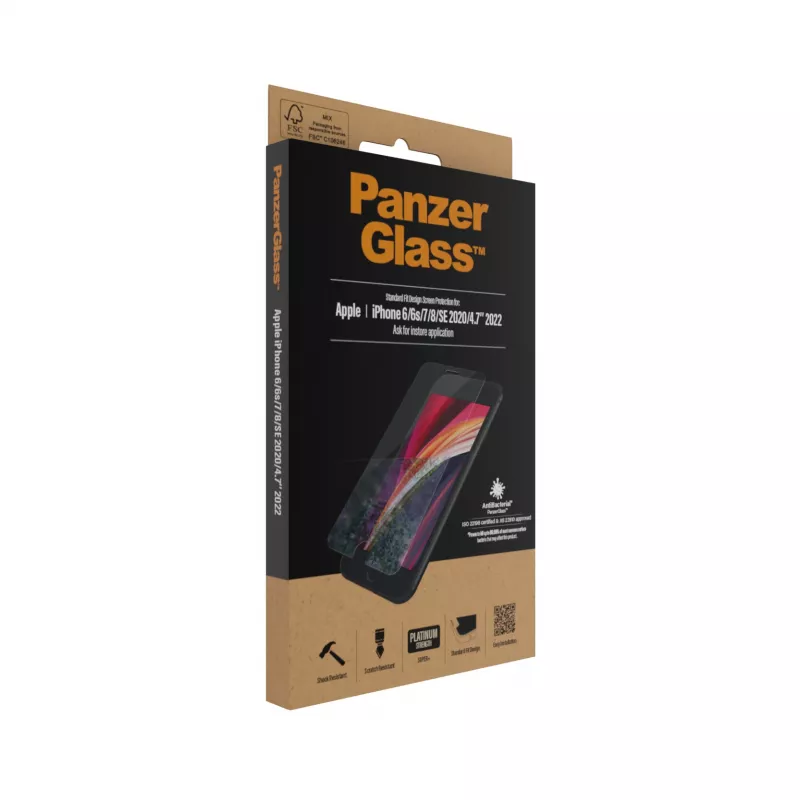 PanzerGlass ® Szkło ochronne iPhone 8 | 7 | 6s | 6 | SE (2020/2022) | Standard Fit