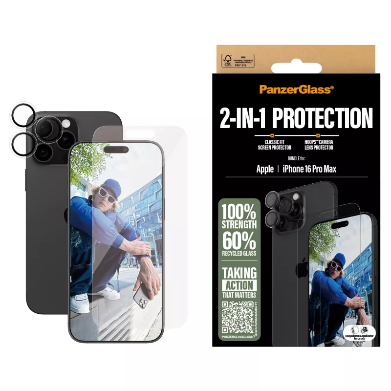 PanzerGlass 2-in-1 Bundle iPhone 16 Pro Max B2876+1286