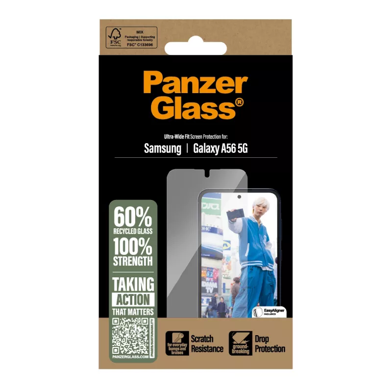 PanzerGlass ® Szkło ochronne Samsung Galaxy A56 5G | Ultra-Wide Fit z EasyAligner