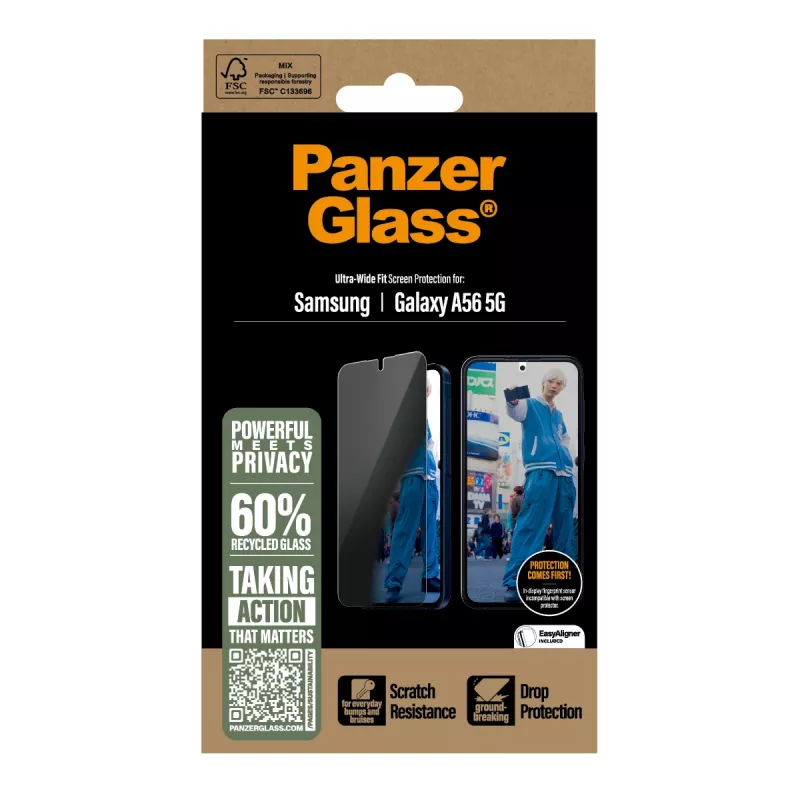 PanzerGlass ® Osłona prywatności ekranu Samsung Galaxy A56 5G | Ultra-Wide Fit