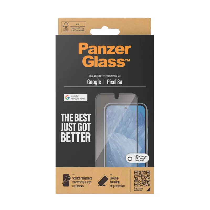 PanzerGlass ® Szkło ochronne Google Pixel 8a | Ultra-Wide Fit