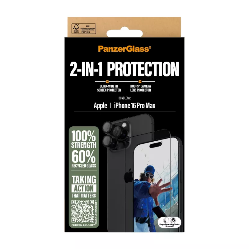 PanzerGlass ® 2-in-1 Bundle iPhone 16 Pro Max