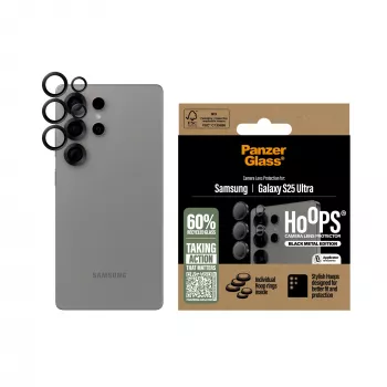 PanzerGlass ® Hoops® Osłona obiektywu aparatu Czarny Samsung Galaxy S25 Ultra