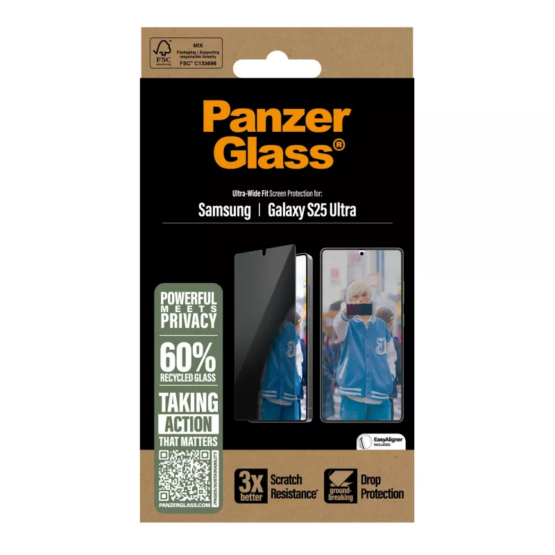 PanzerGlass ® Privacy Ochrona ekranu Samsung Galaxy S25 Ultra | Ultra-Wide Fit