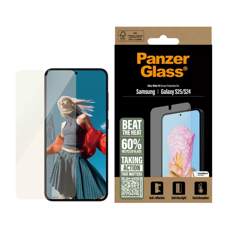 PanzerGlass ® All-in-One osłona ekranu Samsung Galaxy S25 | S24 | Ultra Wide Fit