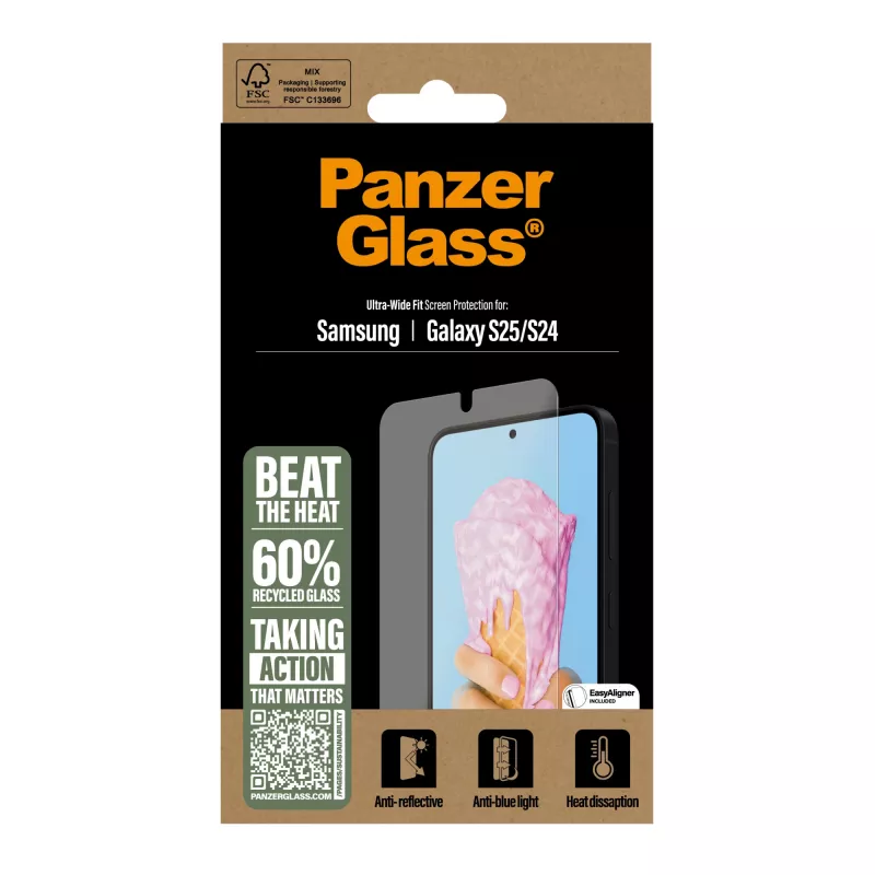 PanzerGlass ® All-in-One osłona ekranu Samsung Galaxy S25 | S24 | Ultra Wide Fit