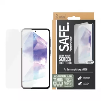 PanzerGlass SAFE. by ® Osłona ekranu Samsung Galaxy A55 5G | Ultra-Wide Fit z EasyAligner
