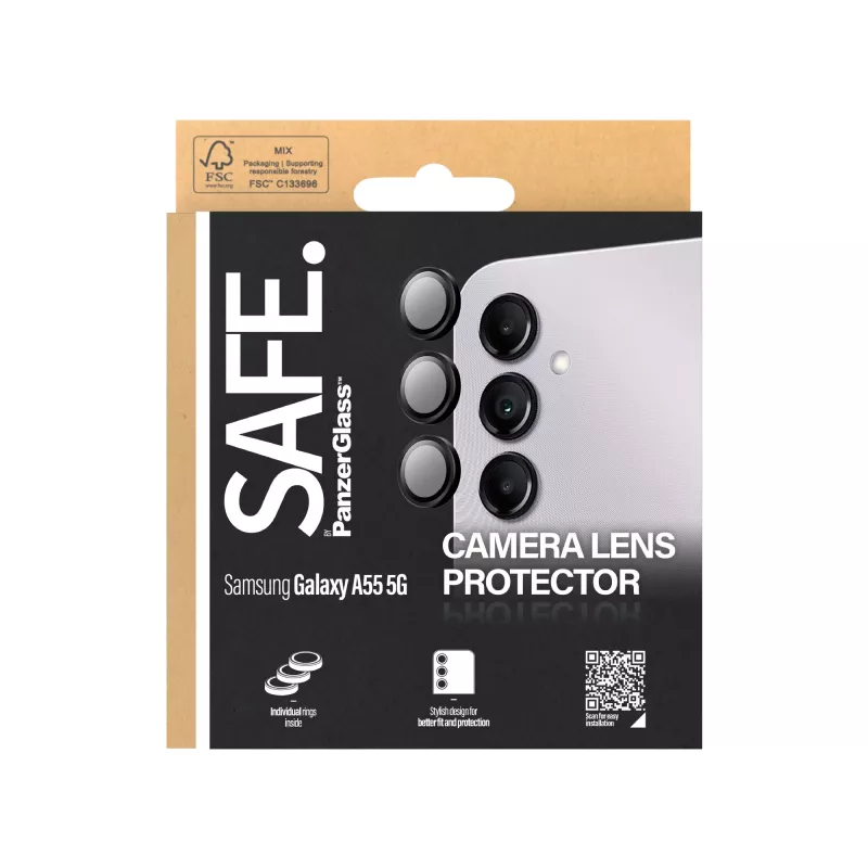 PanzerGlass SAFE. by ® Camera Lens Protector Czarny Samsung Galaxy A55 5G
