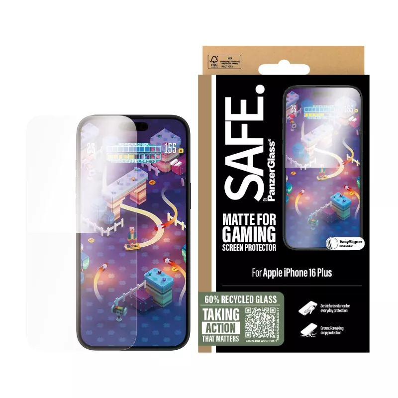 PanzerGlass SAFE. by ® Gaming Ochrona ekranu iPhone 16 Plus | 15 Plus | Ultra-Wide Fit