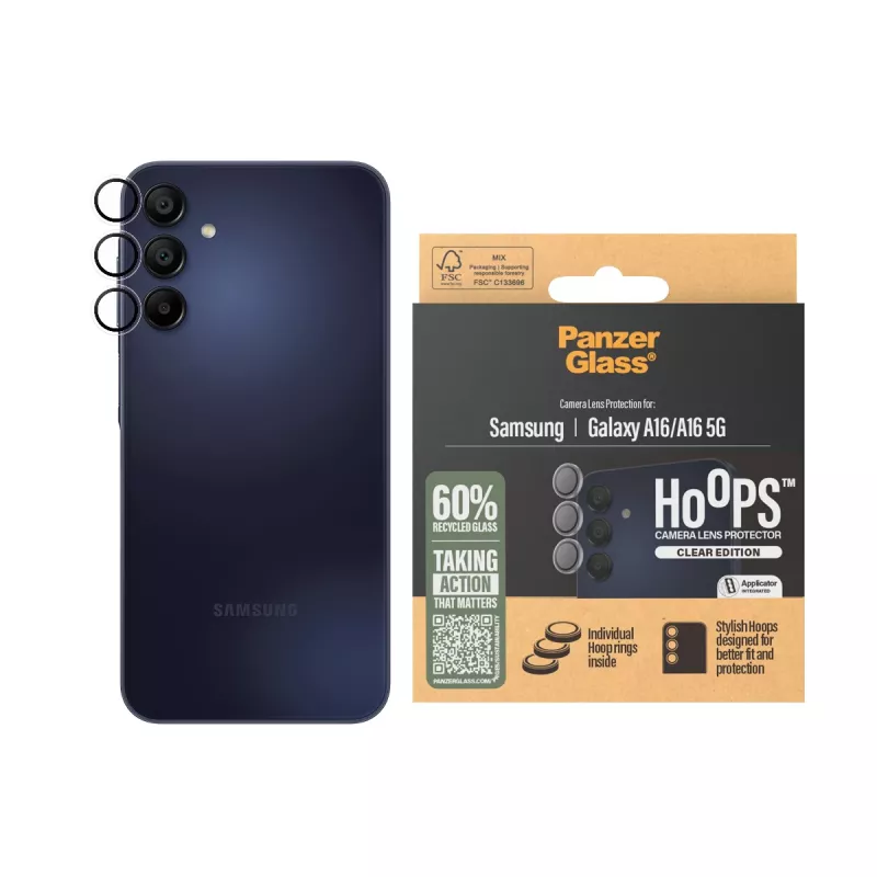 PanzerGlass ® Hoops® Osłona obiektywu aparatu Transparentny Samsung Galaxy A16 | A16 5G
