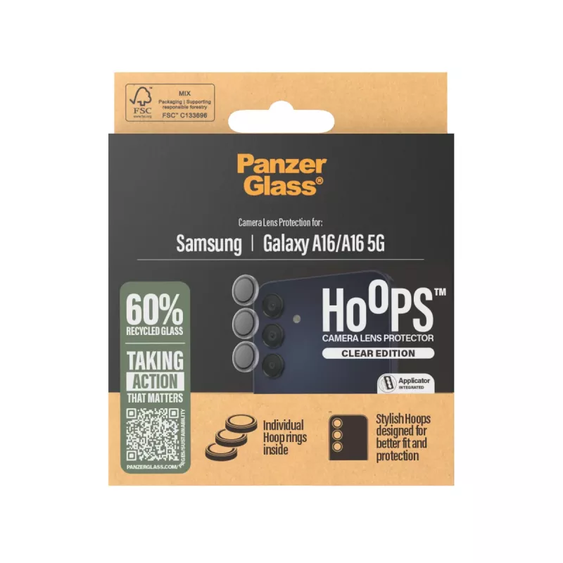 PanzerGlass ® Hoops® Osłona obiektywu aparatu Transparentny Samsung Galaxy A16 | A16 5G